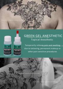 China Anesthetic Sustaine Tattoo Numbing Gel Stable Green Color Anti Allergy wholesale