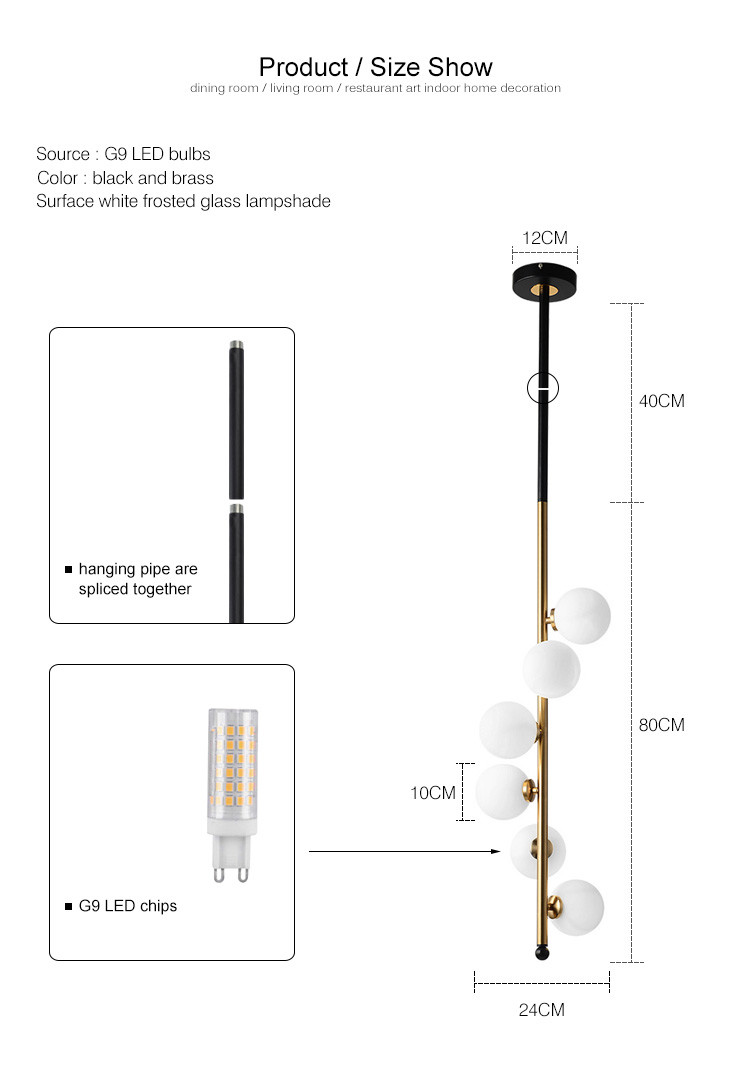 Nordic Minimalism Glass Ball Pendant Lights for Bedroom Home Restaurant Spiral Pendant Light(WH-GP-131)