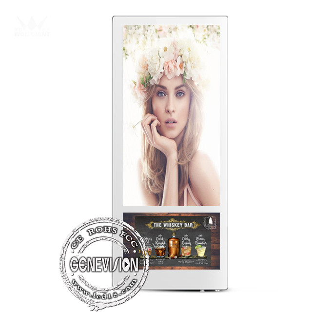 Elevator Digital Signage 18.5'' Android Advertising Display With Double Screen Wall Mountable