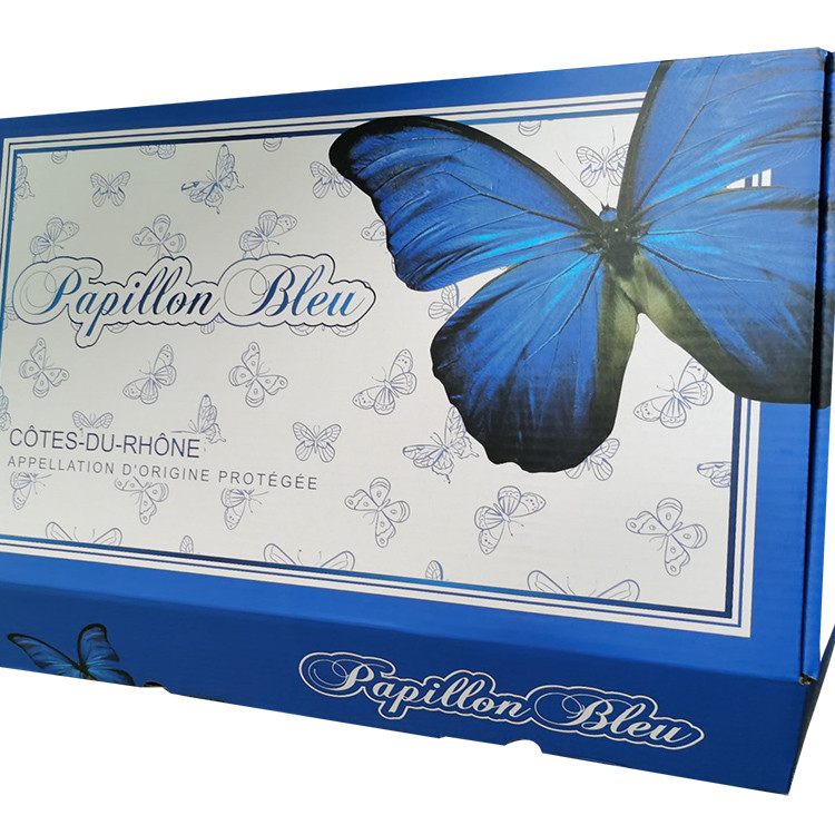 Heavy Duty Mailer Gift Boxes Printed Colorful Custom 6 Pack Wine