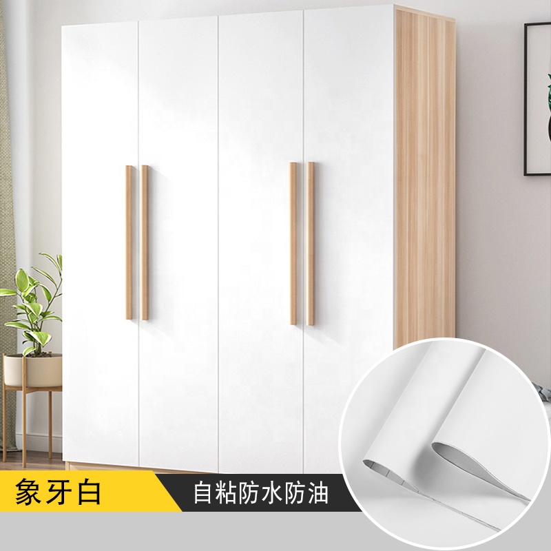 Decorative Film PVC Soft Touch Wallpaper Wardrobe Door Stickers 122cm Width