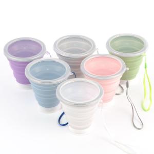 China Portable 320ml Silicone Collapsible Reusable Coffee Cup wholesale