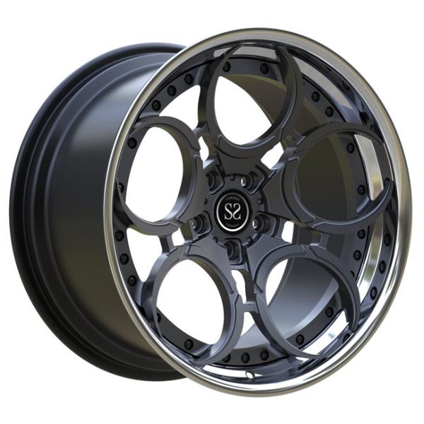 Polished 2 Piece Forged Wheels 19 Inch Staggered Gun Metal Spokes For Toyota