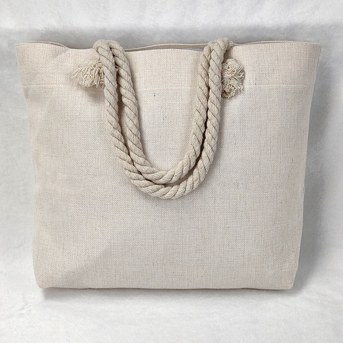 Customized Blank Linen Sublimation Jute Shopping Bag For Sublimation Printing