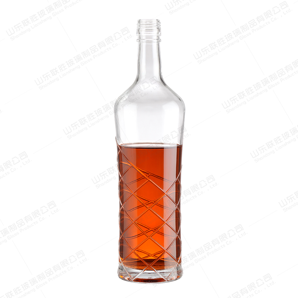 Clear Champagne Sparkling Wine 500ml Glass Bottle with Hot Stamping Surface Handling