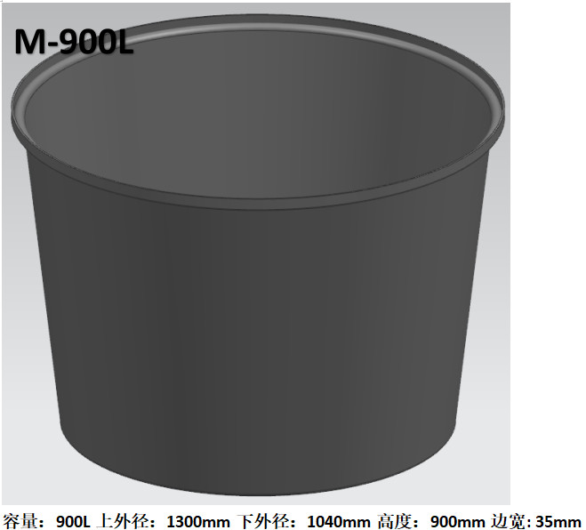 Non Toxic Nine Hundred Liters Bucket Mould High Hardness