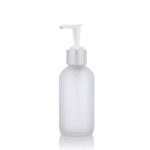 LinDeer White 100ml Frosted Glass Pump Lotion Bottle ODM
