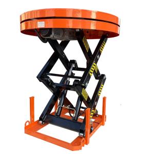China 1t Custom Scissor Lift Table 1200mm Rotary Round Plate wholesale