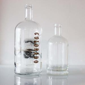 China 1750ML Nordic Glass Bottles 21.5MM Entrance Bore Vacuum Metallization Coating wholesale
