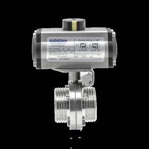 China Sanitary Fireproof Air Actuated Butterfly Valve Double Acting wholesale