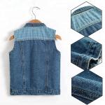 Cotton Kids Denim Clothes Gilet Girls Denim Jacket Sleeveless Fashionable