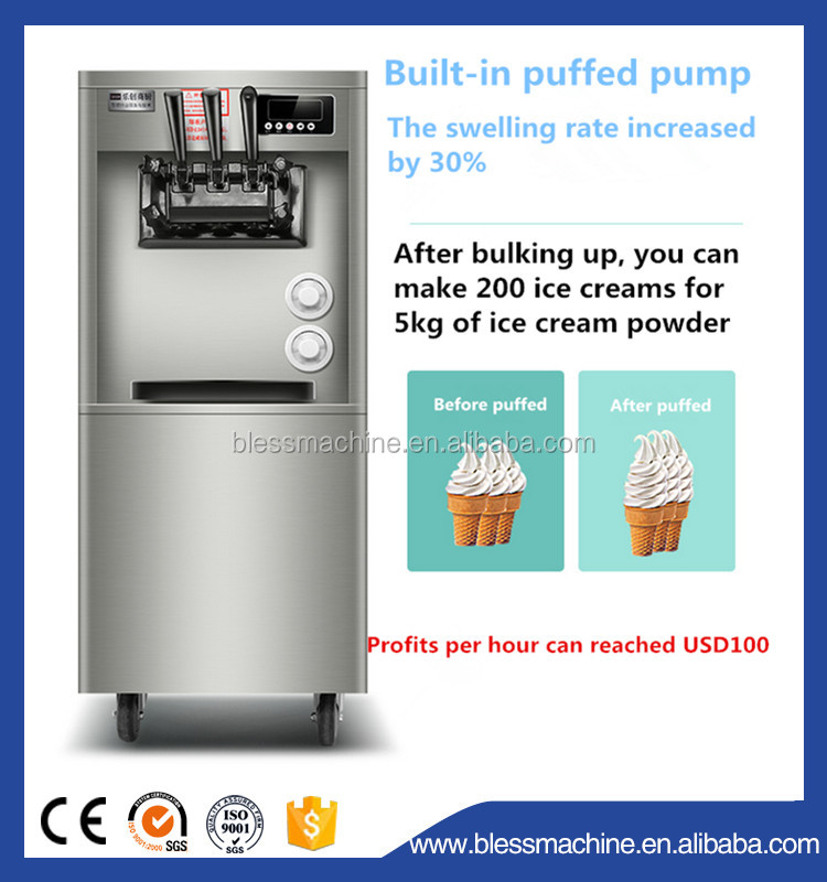 Trade Assurance Digital Indicator Carpigiani Ice Cream Machine with 3 Flavors and 1 Mix