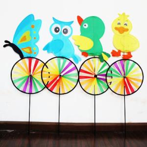 China Spring seasonal windmill yard stake butterfly owl bird duck wholesale