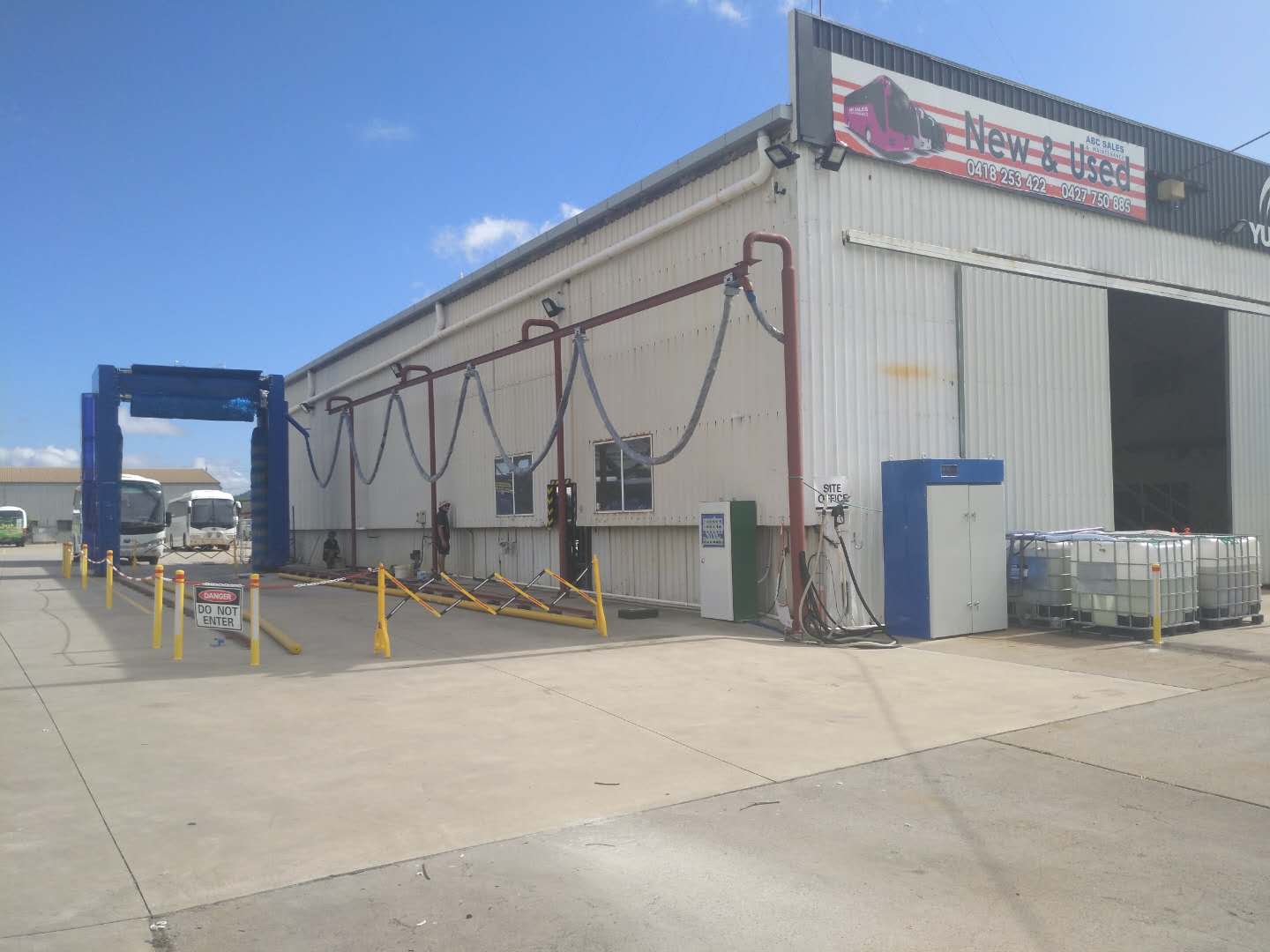 Rollover Bus / Truck Wash Machine For Hop-Dig Galvanized Coated Vehicles