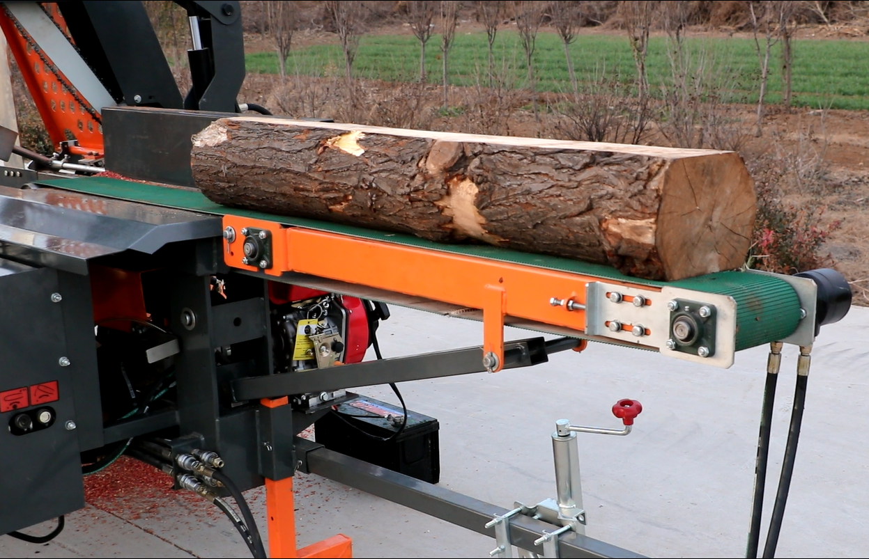 Powerful 20ton Gasoline Portable Split Wood Firewood Processor Machine for Forestry