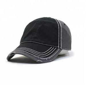 China Distressed Style Mens Vintage Baseball Caps , Custom Short Bill Baseball Cap wholesale