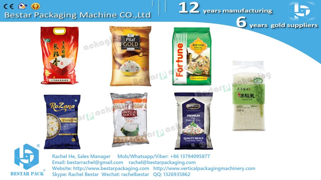 500g pure rice gusset pouch automatic weighing packaging machine BSTV-450AZ