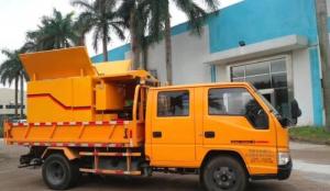 China Spiral Discharging Asphalt Mixture Delivery Container Truck 1.5-4t Tare Weight wholesale