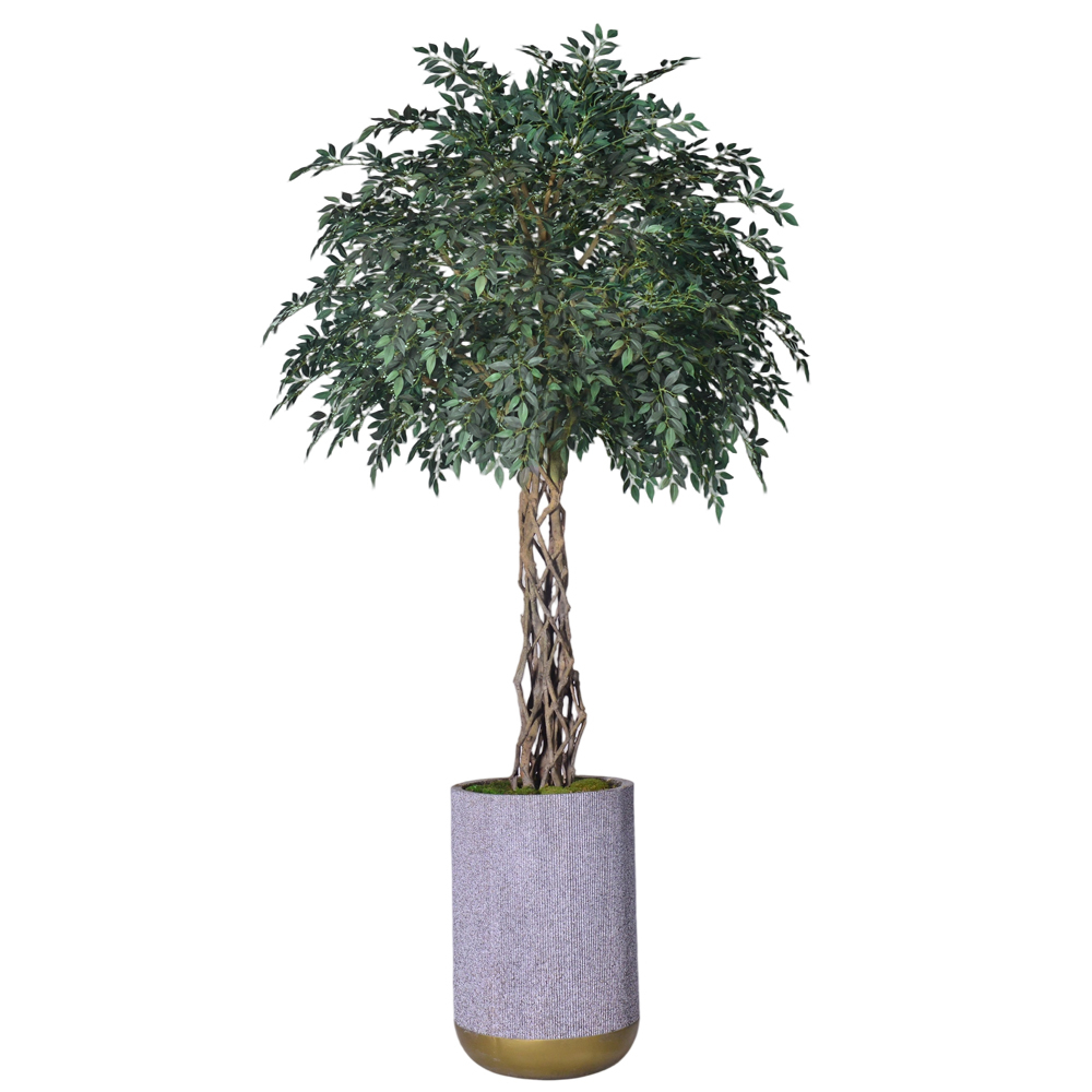 10-13ft Customizable Large Artificial Banyan Ficus Tree With Dense Canopy - Lobby Centerpiece For Commercial Spaces