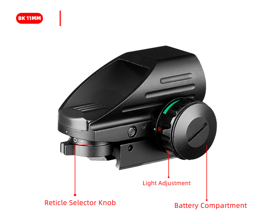 Laser 4 Reticle Holographic Projected Dot Sight Scope Airgun Sight 20mm Rail Mount AK