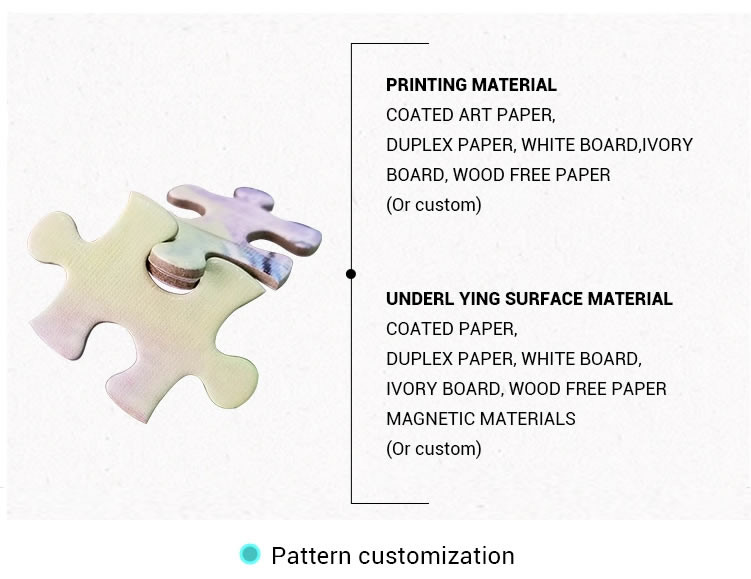 2C Jigsaw Puzzle UV Varnish Card Board Printing For Kid