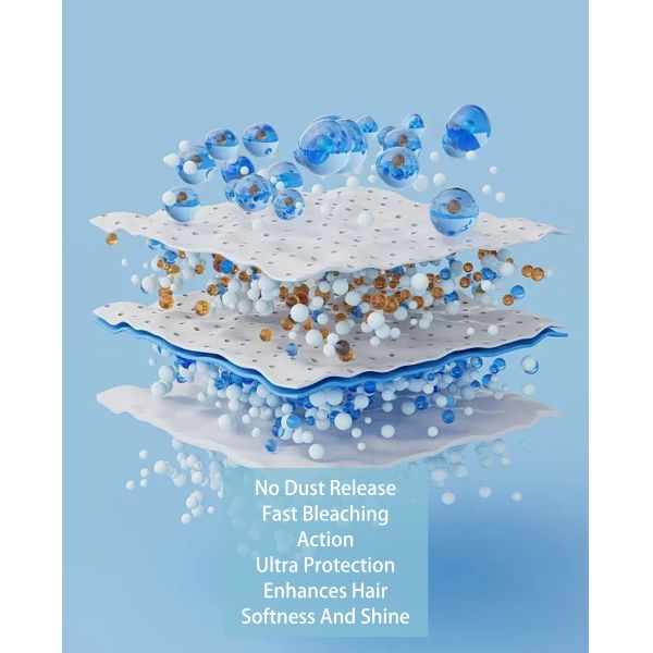 1000g Light Blonde Hair Bleach Powder Organic Blue Up To 9 Level