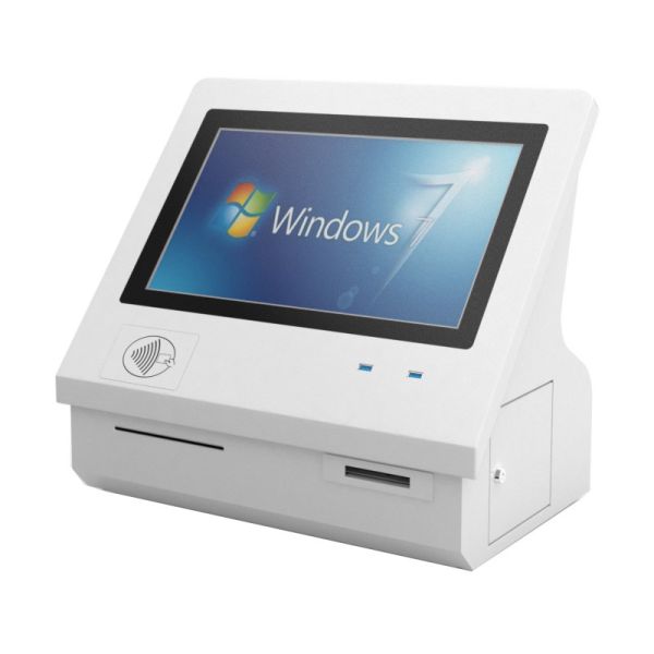 Elegant stylish And Space-saving Desktop Kiosk With Durable Steel Enclosure