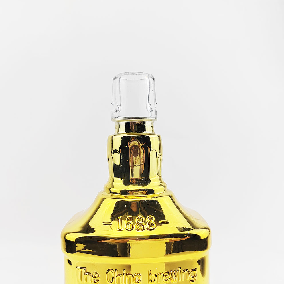 750ml Brown Glass Wine Bottle with Textured Surface in Beverage and Whisky