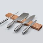 Oak Wood Magnetic Knife Holder Wall Mount Space-Saving Kitchen Accessory 680