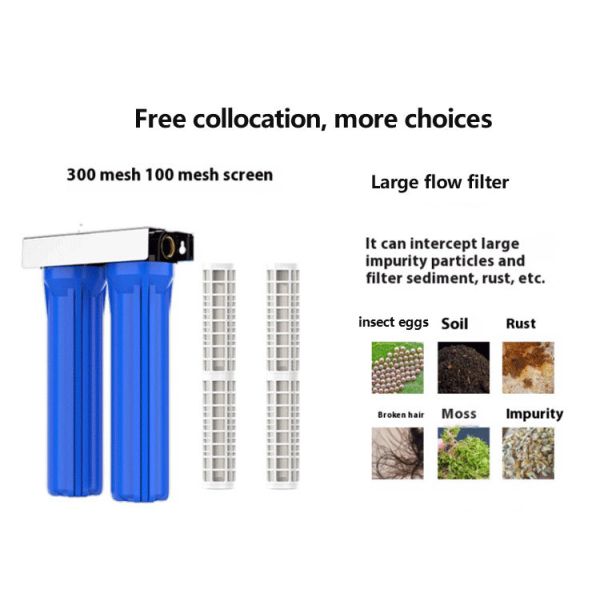 Household Kitchen Ultrafiltration Water Filter Two Stage 20 Inch Removes Sediment