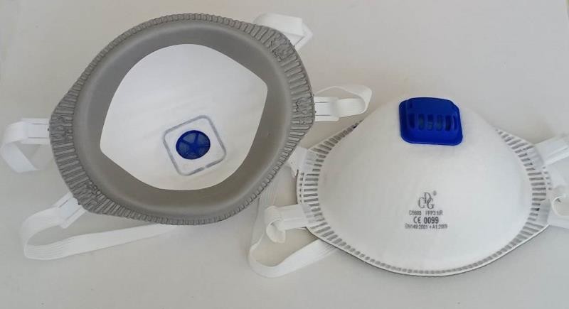 4 Plies Cup Shape Adult Headwear FFP3 Disposable Mask