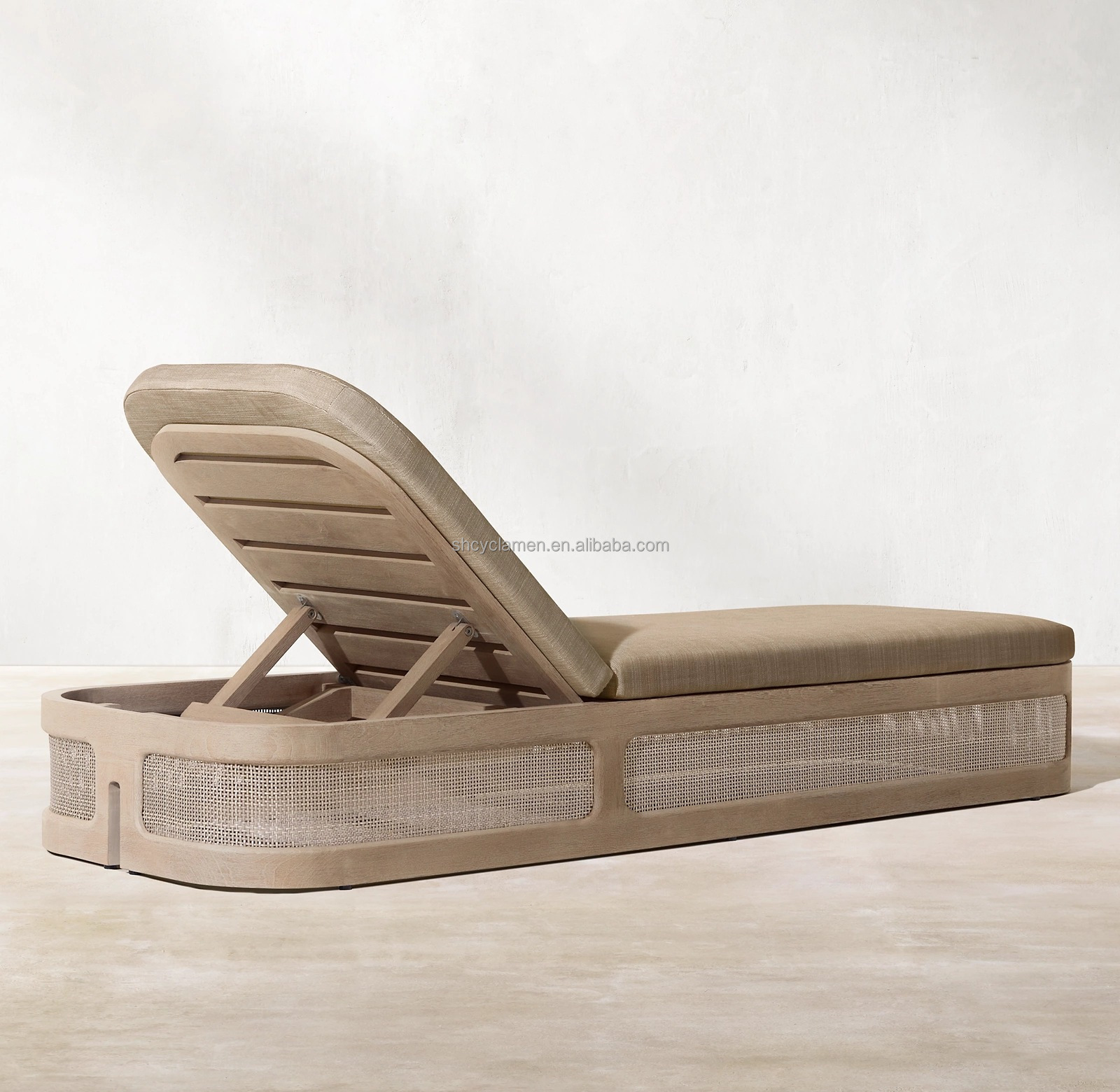 Moisture Proof Waterproof Woven Rope Chair And Teak Wood Table For Garden Sofa Set