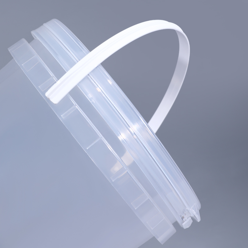 Sale 2L White/Black/Translucent Plastic Bucket With Lid handle for Food Grade Snacks
