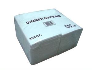 China Biodegradable Unbleached Paper Napkins White Paper Tissue 1 Ply 17gsm 33*18cm wholesale
