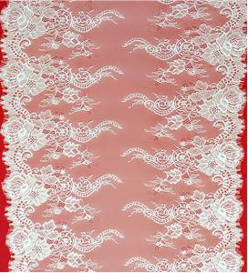 China Hot Sale Eyelash Lace Edge Apparel ACCESSORIES 100% Chinlon Black Ivory Color wholesale