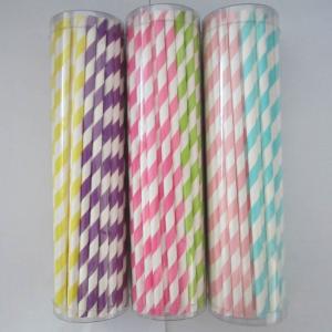China colorful drinking paper straws wholesale