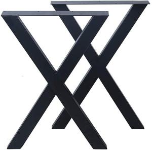 China Powder Coated Xshape or Square Shape Leg Metal Dining Table Legs for Furniture Design wholesale