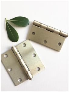China Satin Nickel Ball Bearing Door Hinges , 2 Bb Bearing Gate Hinges Steel Circle Flat Head Polished wholesale