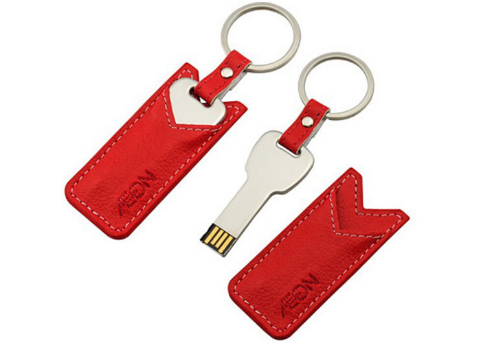 Fast Speed 8g Usb Memory Stick , Black Leather Usb Stick With Embossed Logo