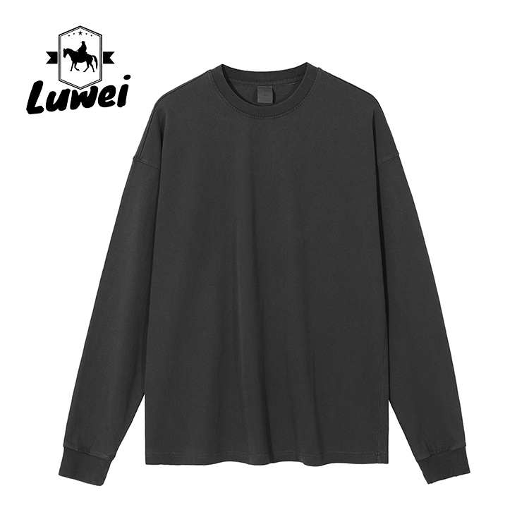 Cut Puff Print Custom Hoodie Crew Neck Slim Fit Heavyweight Wash Sweatshiets
