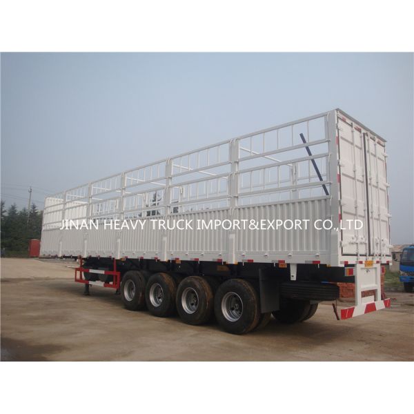 Three Axle Fence Cargo Trailer Tri Axles Livestock Sidewall Semi Trailer Truck
