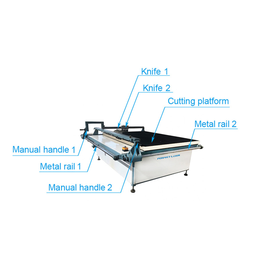 Straight Line Flat Mirror Mosaic Glass Cutter with Double Bridge Manual Cutting Cutter Machine and Multi Cutting Knives