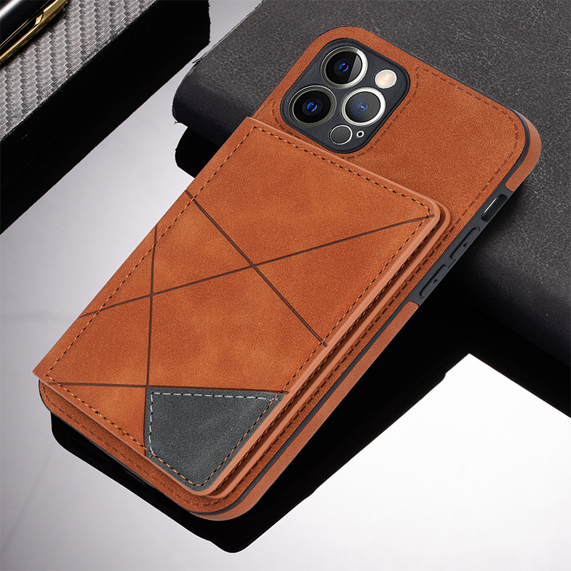 Luxury Flip Back Cover PU Leather Wallet Phone Case For iPhone 15 Pro Max With Holder