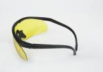 Yellow Mirrored Safety Glasses , Ultraviolet Protection Glasses Durable Flexible