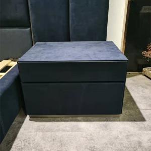 China Bedroom Bedside Table With 2 Drawers Solid Wood Frame Luxury Modern Furnitures 600mm wholesale