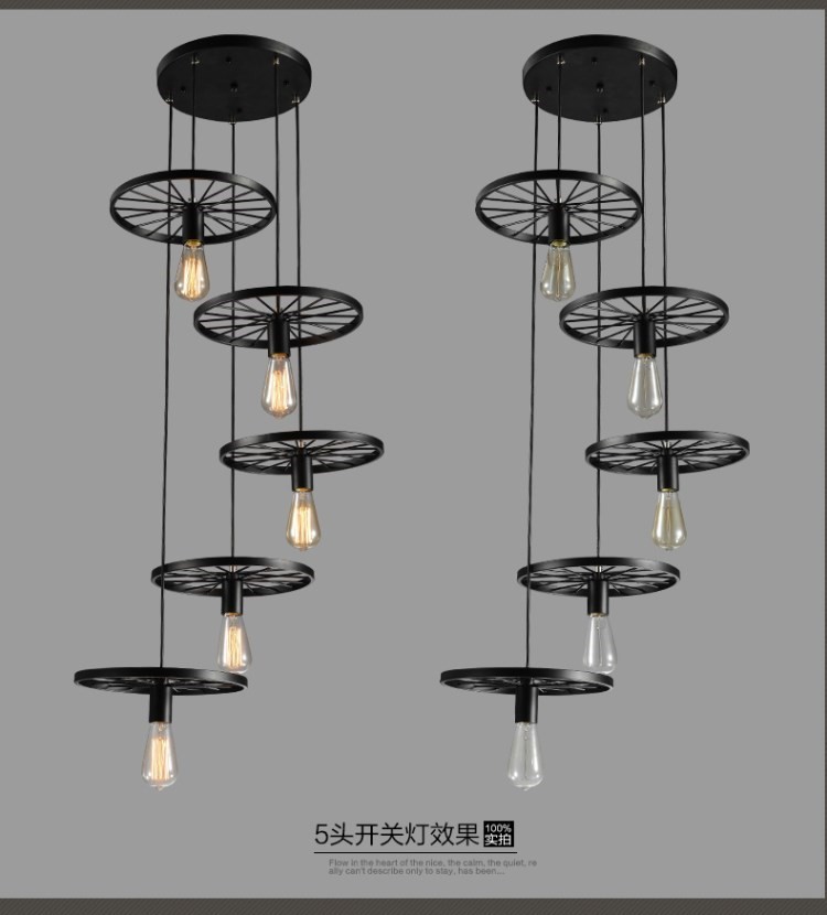 Black Loft Style industrial pendant lights for Bar Kitchen Coffee Shop Decoration (WH-VP-07)