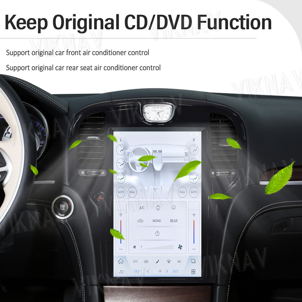 Stereo Touch Screen Car Radio For Chrysler 300C 2013-2019 Android 11 Wireless
