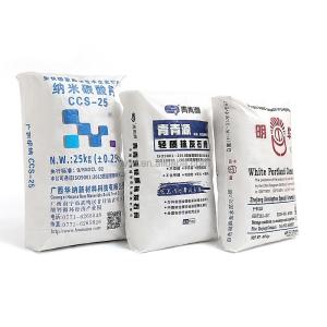 China PP Plastic Tape Extrusion Cement Bag Square Bottom Empty Sack 25Kg wholesale