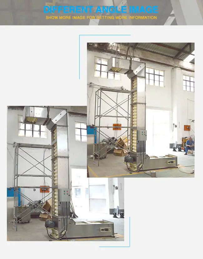 Z Type Coffee Bean Copra Almond Bucket Elevator Vertical Conveyor
