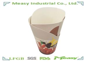China Oilproof French Fries Disposable Paper Bowl In Restaurant , KFC , McDonalds wholesale